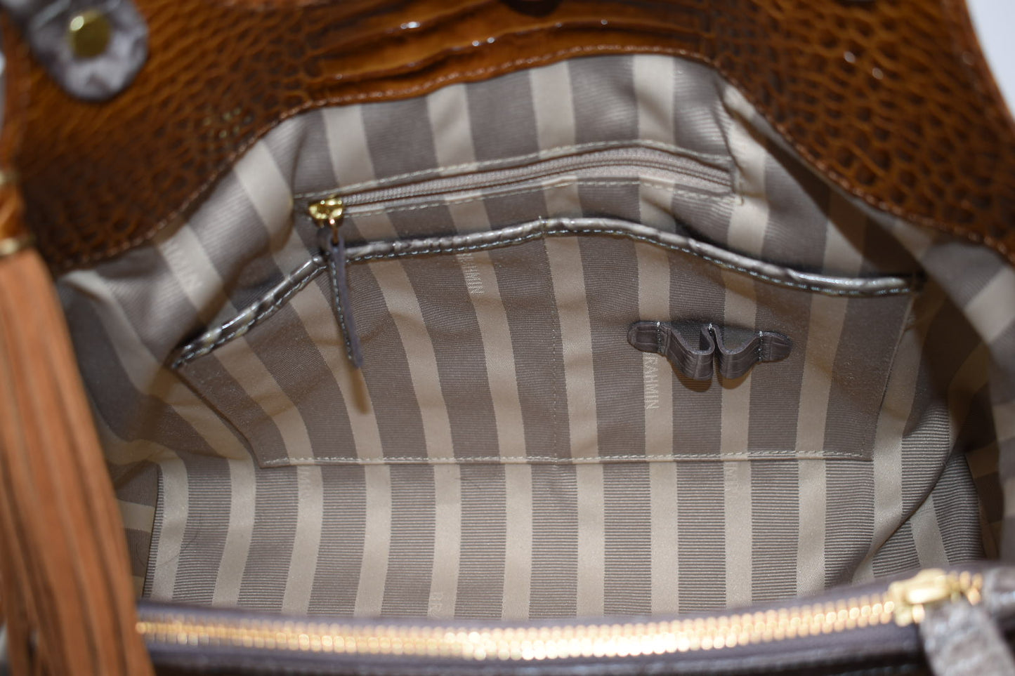 Brahmin Elisa Hobo Shoulder Bag in Tri-Color Melbourne