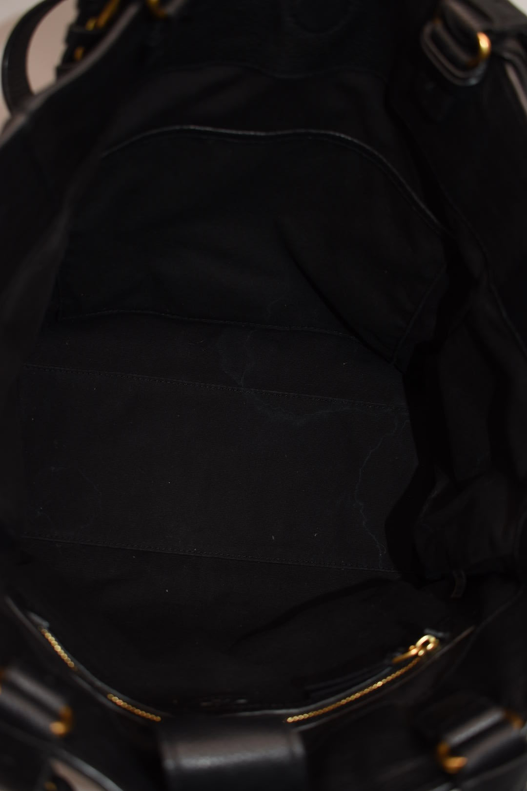 Tory Burch Brooke Tote Bag in Black Leather