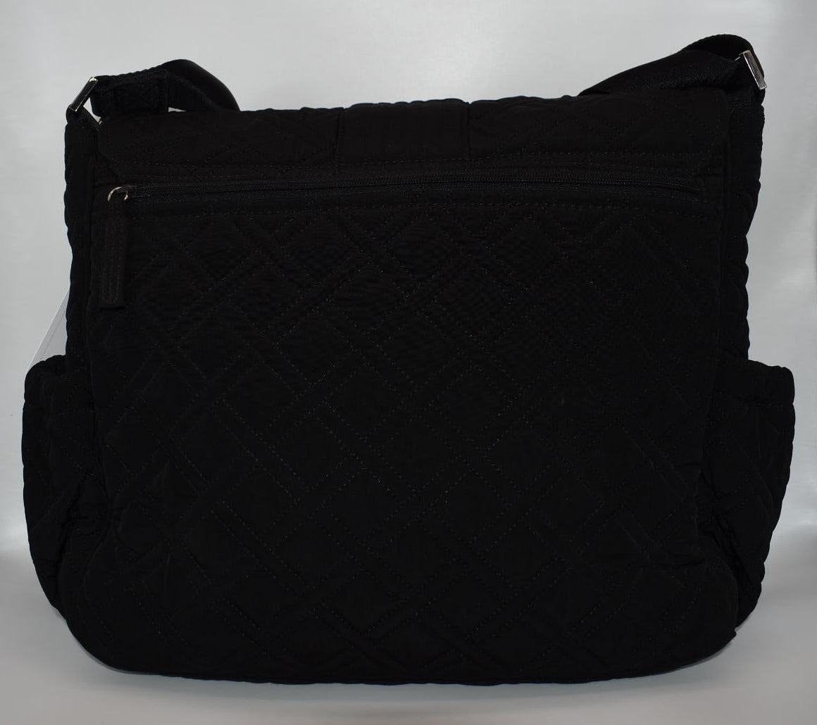 Vera Bradley Microfiber Messenger Baby Bag Bag in Black