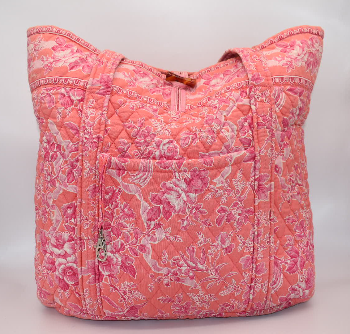 Vera Bradley Large Vera Tote Bag in "Hope Toile" Pattern