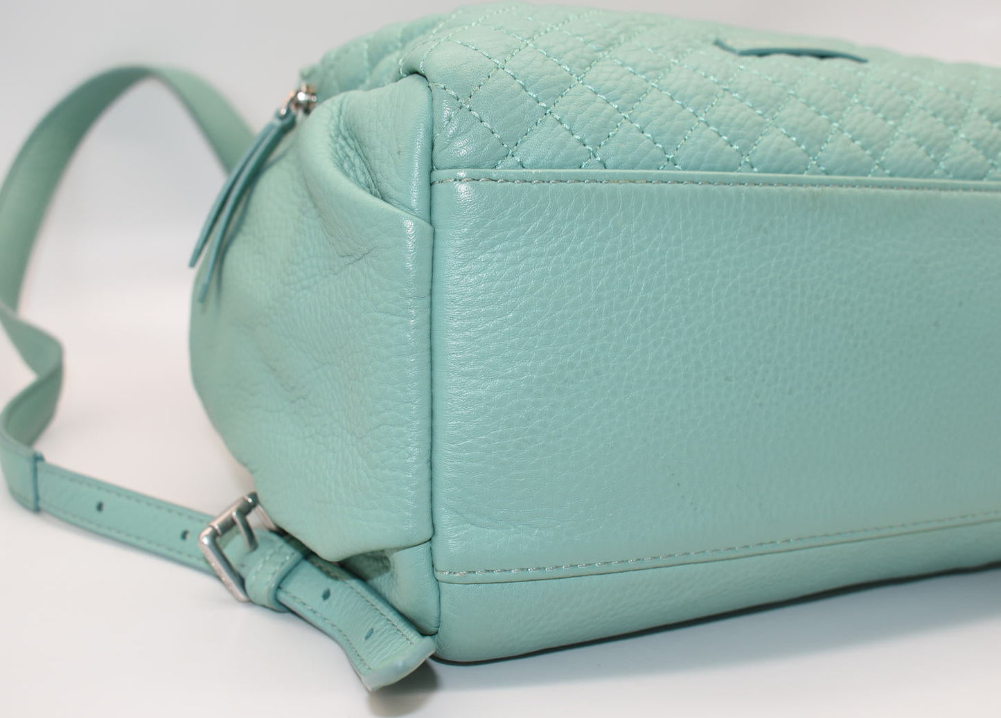 Vera Bradley Leather Carryall Backpack in Mint Green