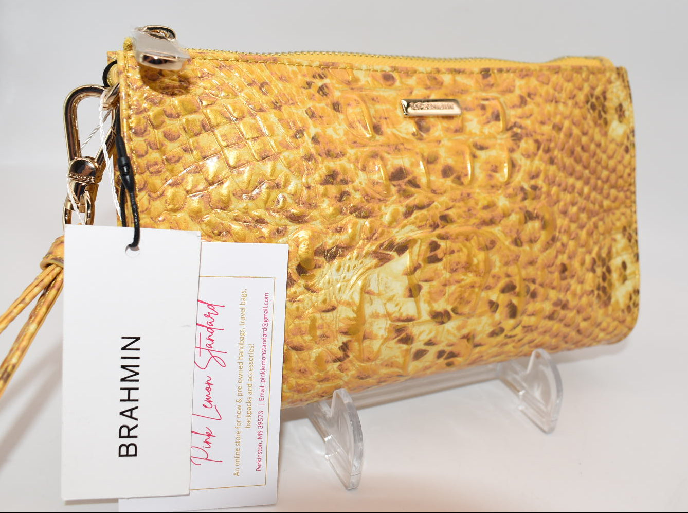 Brahmin Daisy Wristlet in Canary Ombre Melbourne