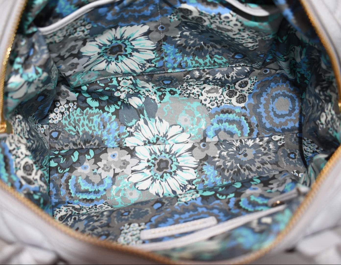 Vera Bradley Quilted Leather Marlo Satchel Bag in Ice Blue