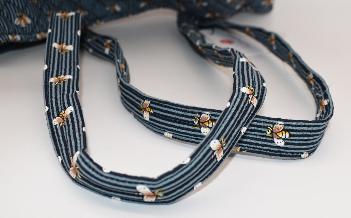 Vera Bradley Quilted Cotton Tote Bag in "Bee Navy" Pattern