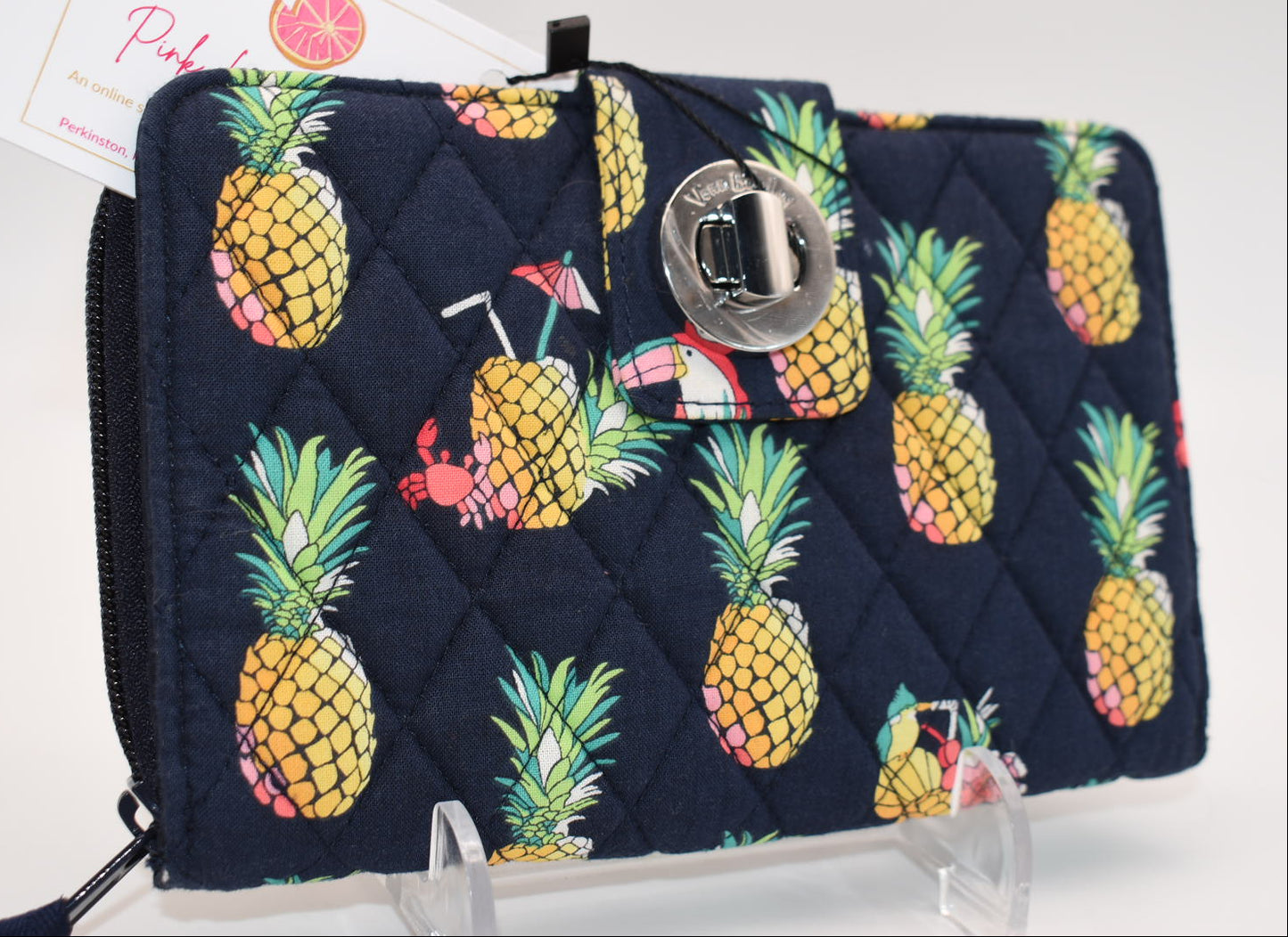 Vera Bradley RFID Turnlock Wallet in "Toucan Party" Pattern