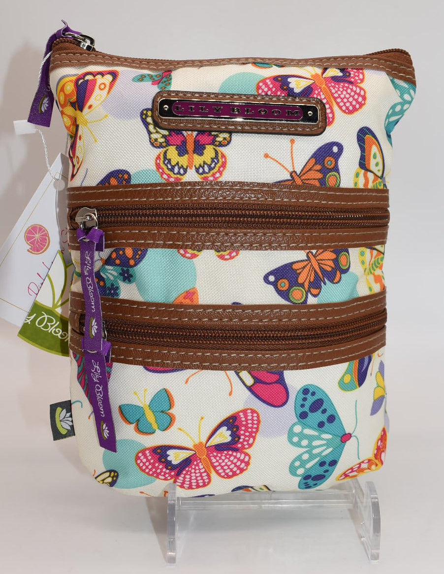 Lily Bloom Eva Multi Section Mini Crossbody Bag in "Butterfly Twister"