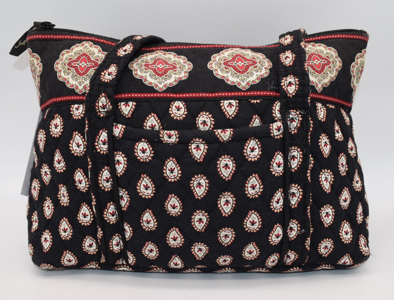 Vera Bradley Little Betsy Shoulder Bag in "Classic Black" Pattern