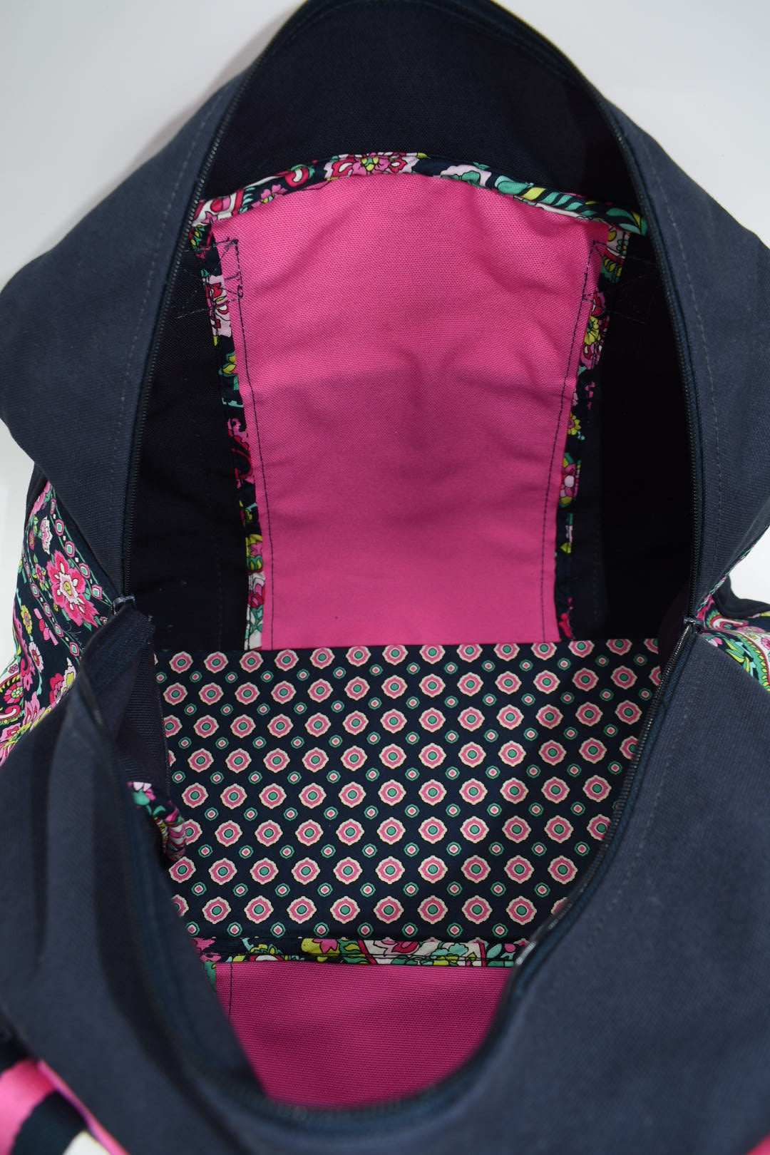 Vera Bradley Colorblock Duffel Bag in Petal Paisley Pattern