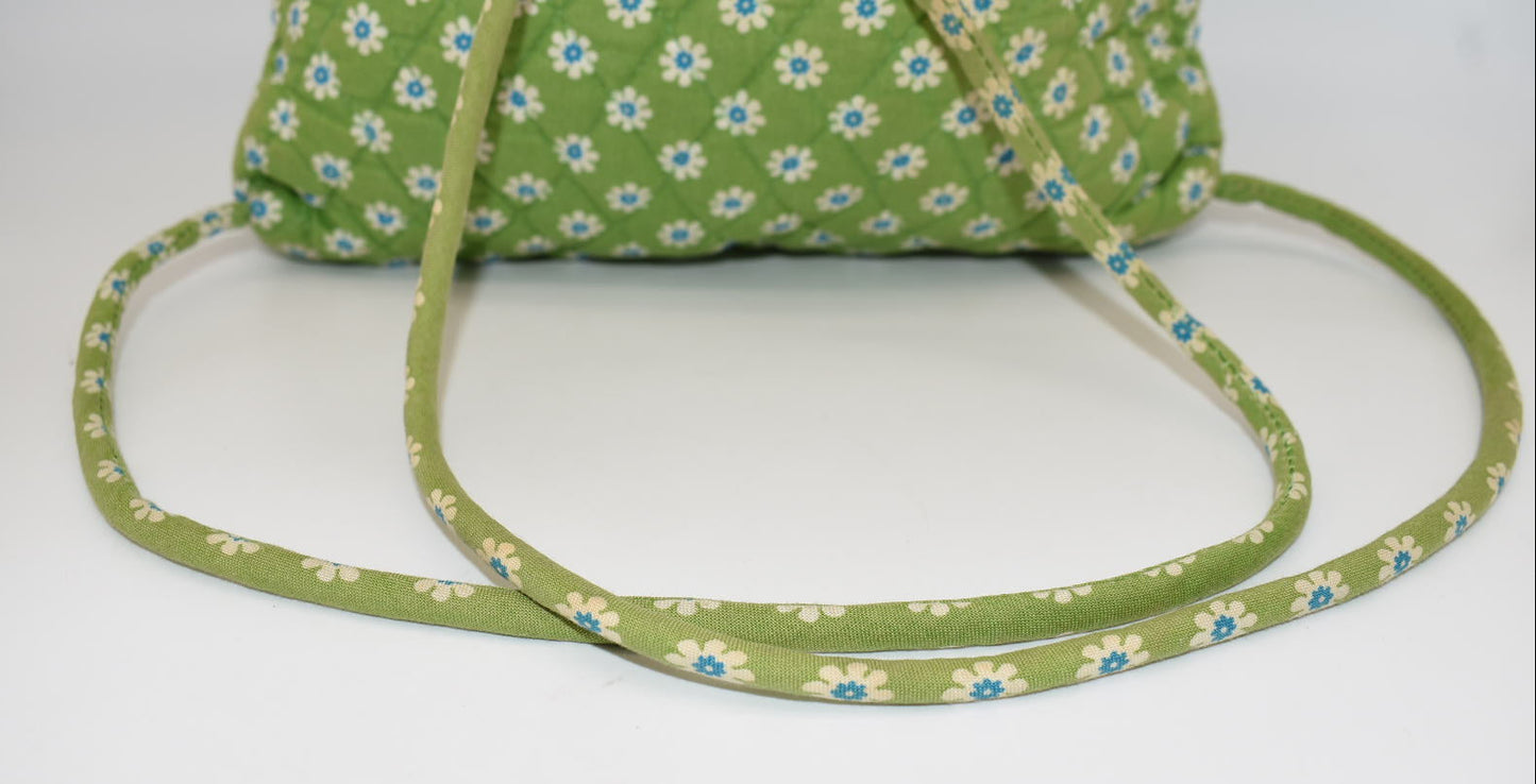 Vera Bradley Quilted Cotton Back Sack Bag in "Apple Green" Pattern