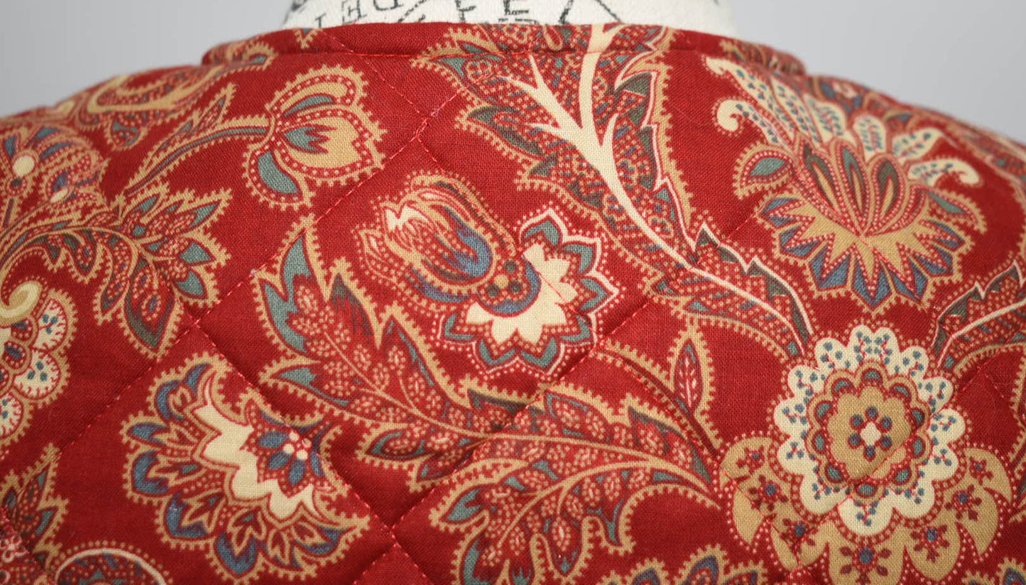 Vintage Vera Bradley Quilted Large Jacket in "Windsor -1995" Pattern