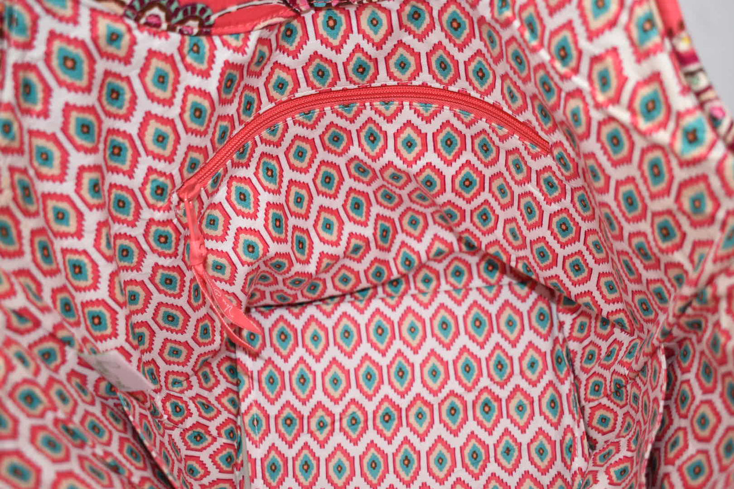 Vera Bradley Side By Side Tote Bag in "Call Me Coral" Pattern