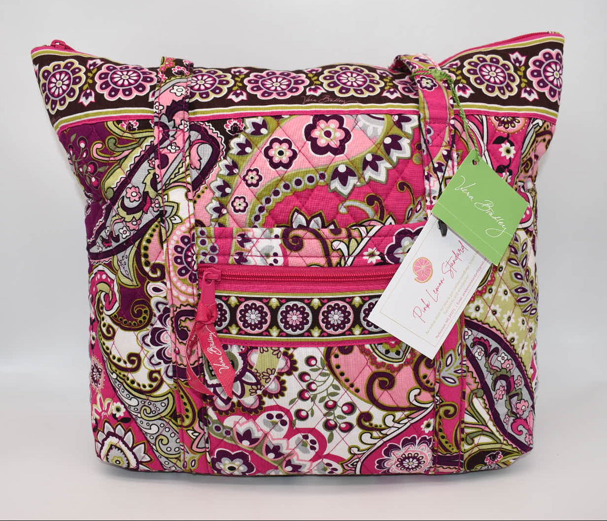 Vera Bradley Villager Tote Bag in "Very Berry Paisley" Pattern