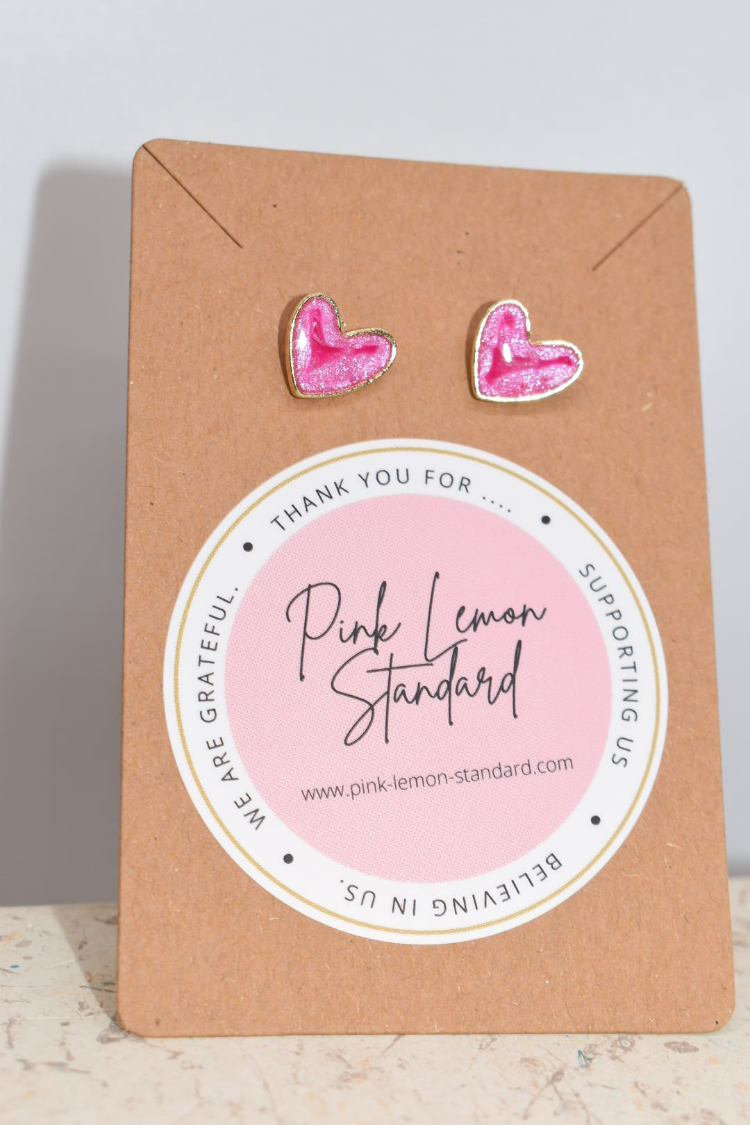 Statement Earrings: Petite Pink Heart Stud Earrings