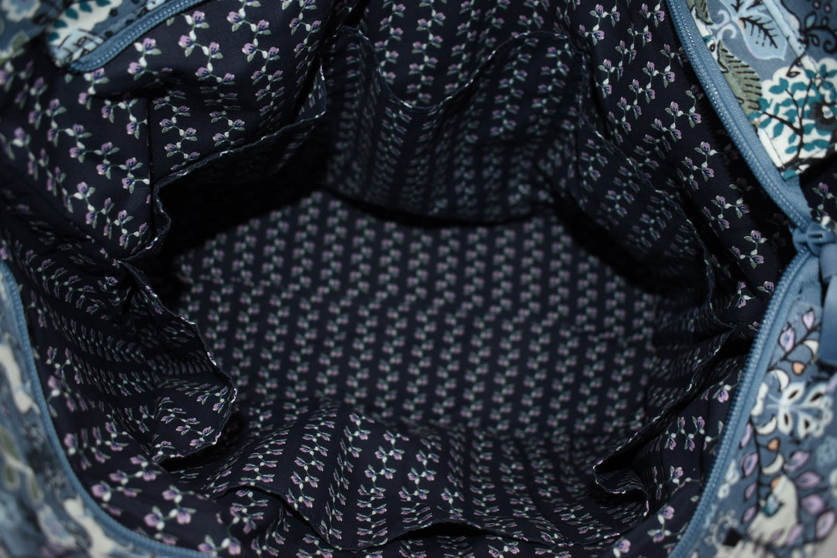 Vera Bradley Large Vera Tote Bag in "Enchantment Blue" Pattern