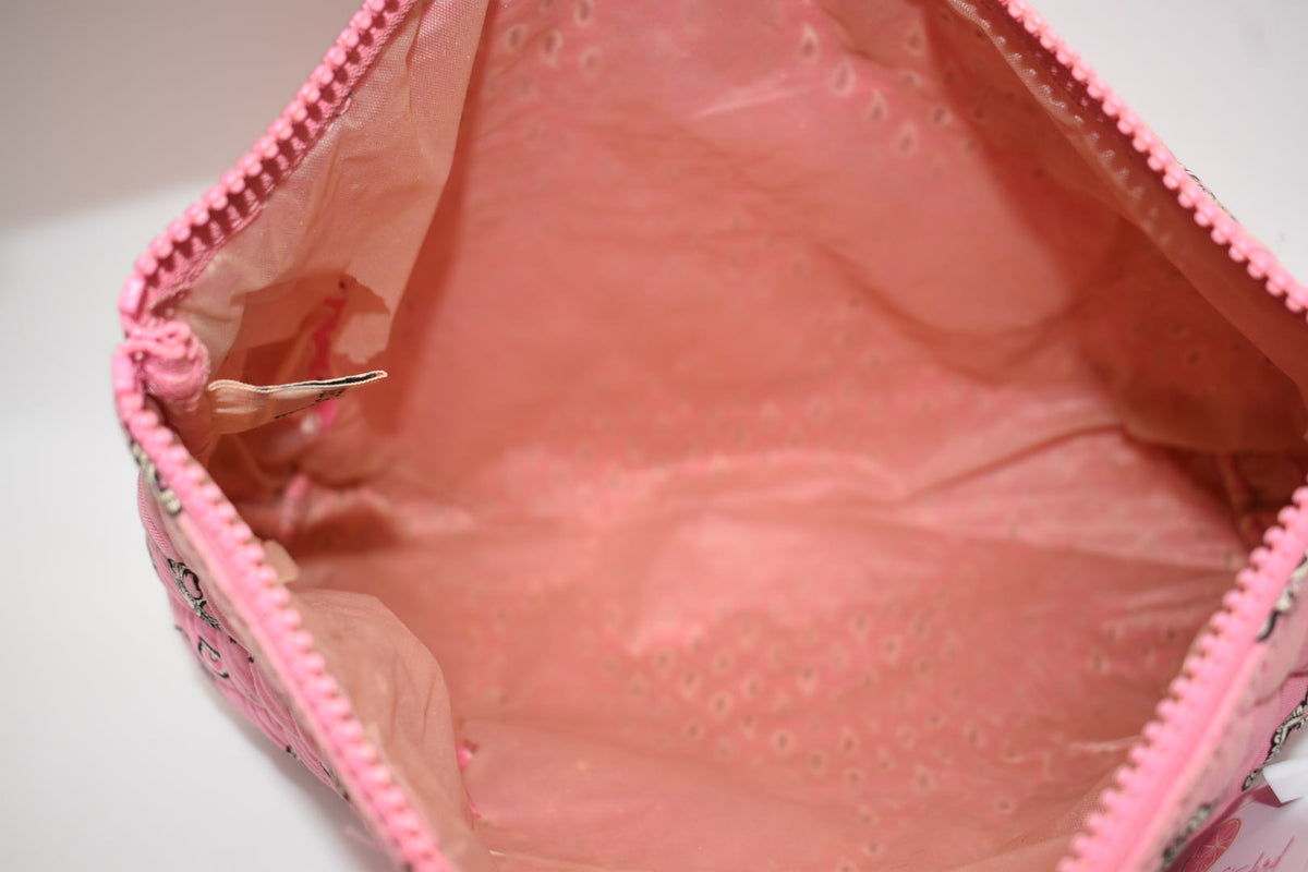 Vera Bradley XL Cosmetic Bag in "Pink Bandana" Pattern