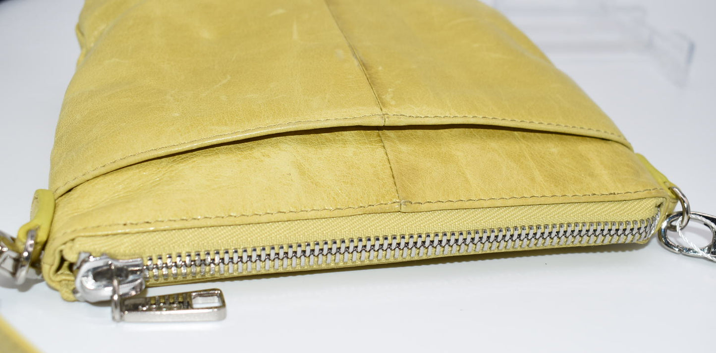 HOBO Convertible Leather Crossbody Bag in Yellow
