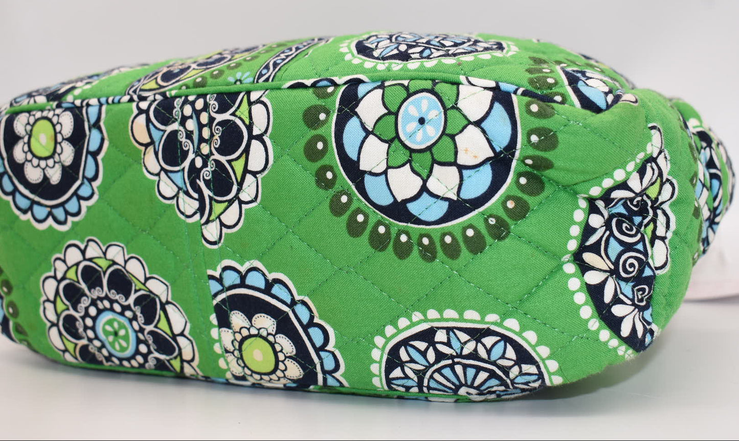 Vera Bradley On-the-Go Crossbody Bag in "Cupcakes Green" Pattern