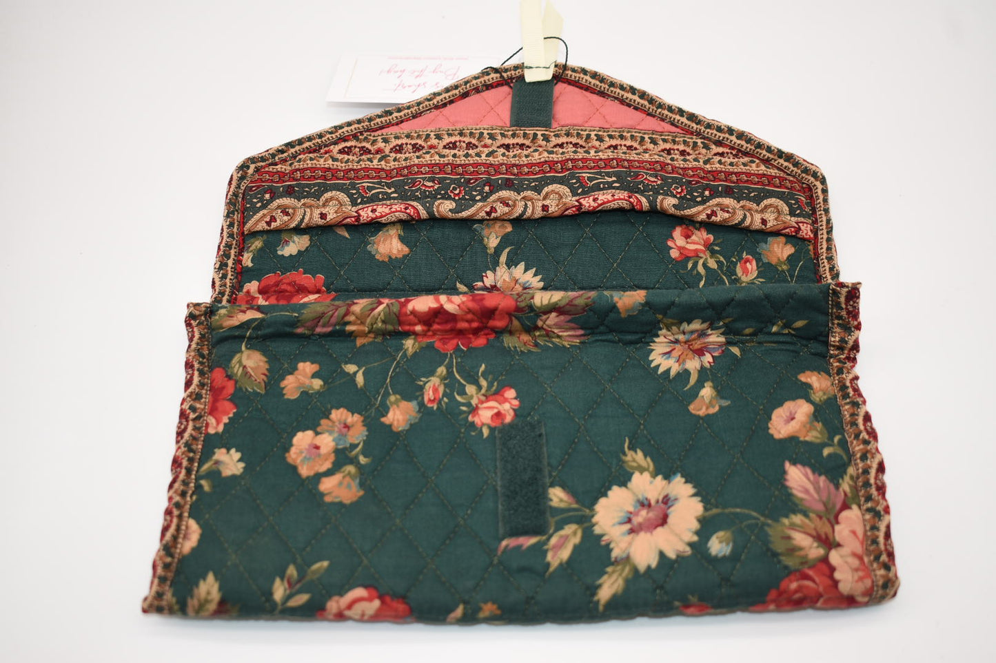 Vintage Vera Bradley Jewelry & Travel Case in "Greenbriar- 1987" Pattern