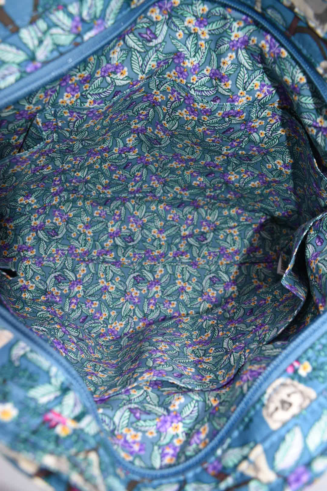 Vera Bradley Small Vera Tote Bag in "Hanging Around" Pattern
