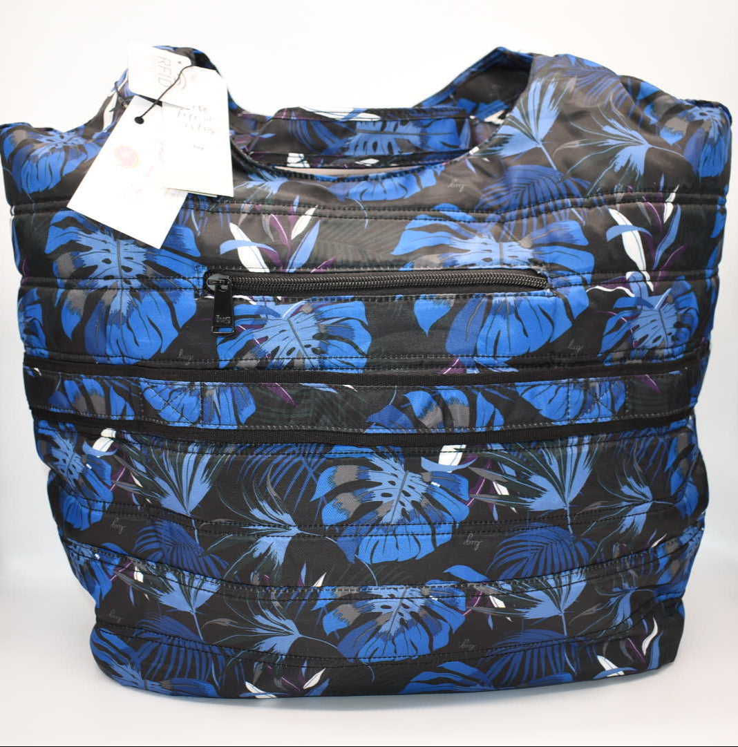 Lug XL Gondola Slouch Tote Bag in "Botanical Black" Pattern
