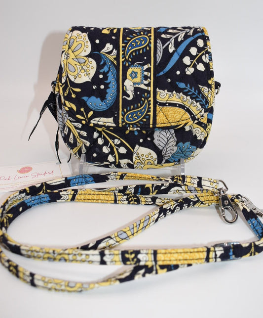 Vera Bradley "Shoot from the Hip" Convertible Crossbody Bag in Ellie Blue