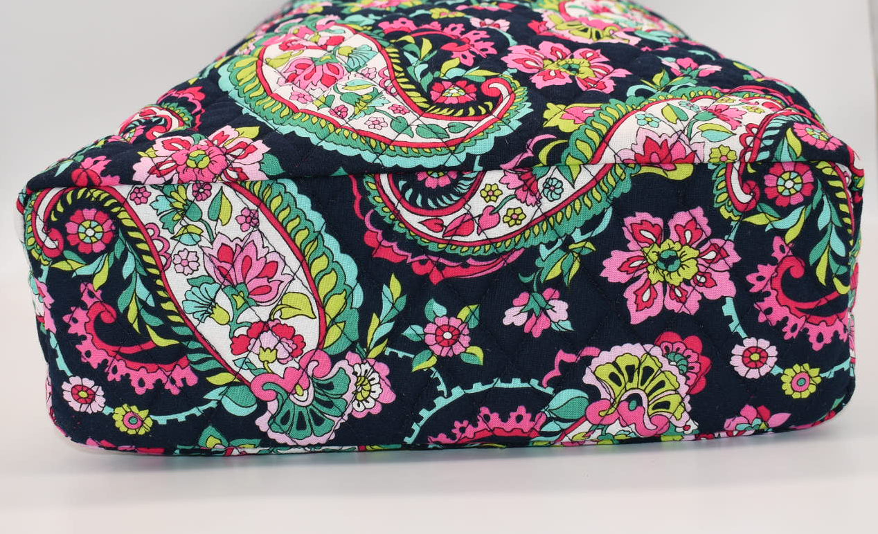 Vera Bradley Quilted Cotton Everyday Tote Bag in "Petal Paisley" Pattern