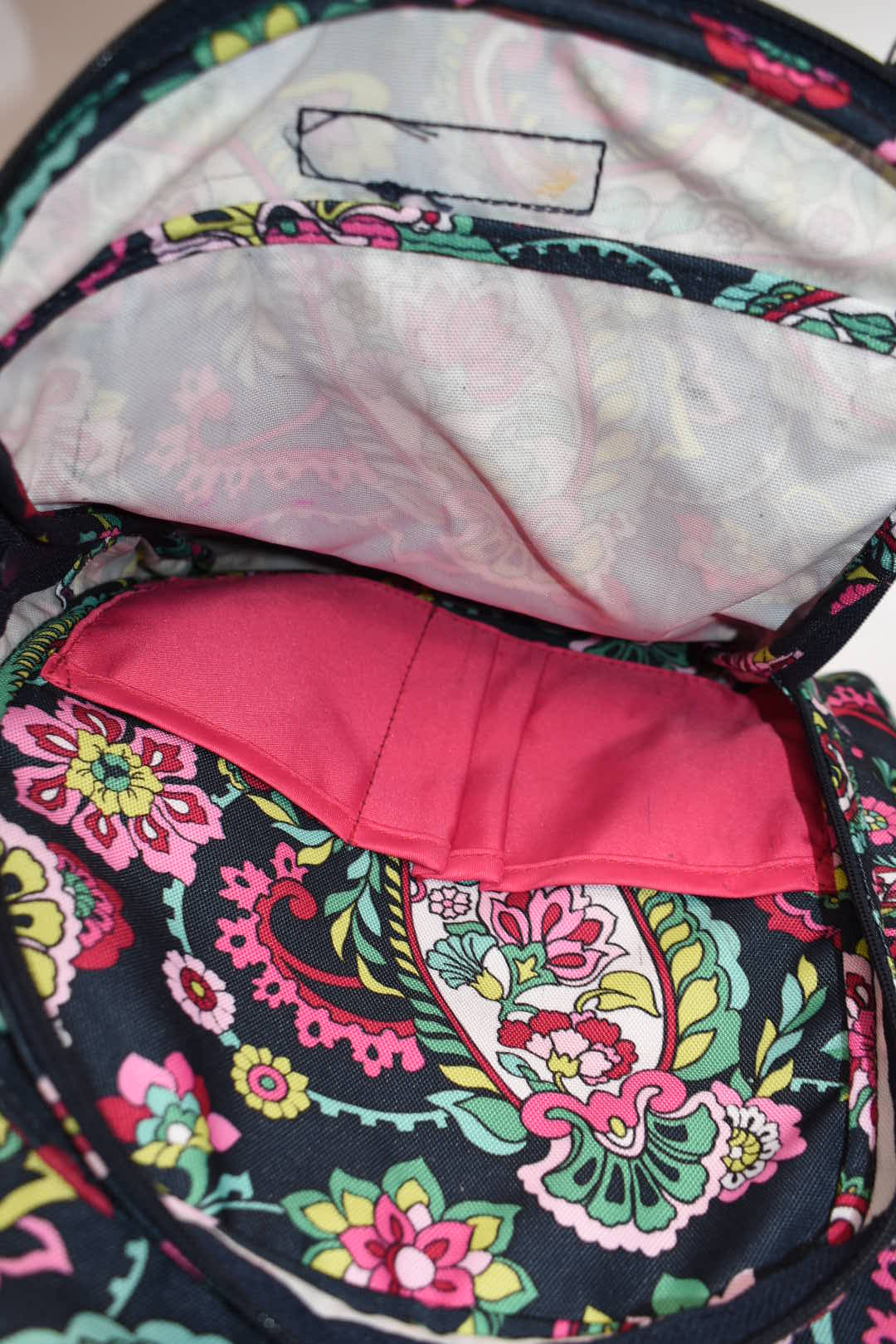 Vera Bradley Lighten Up Campus Backpack in "Petal Paisley" Pattern