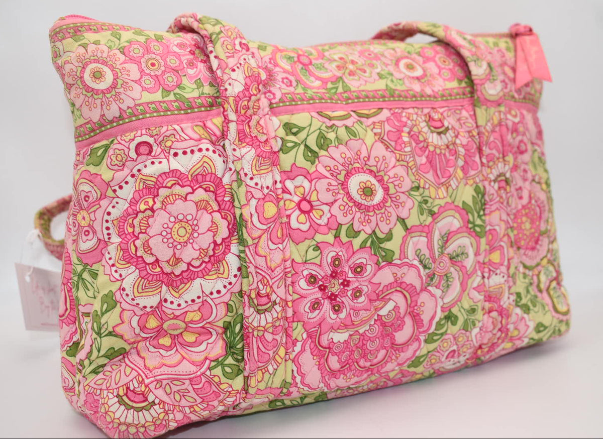 Vera Bradley Large Betsy Shoulder Tote Bag in "Petal Pink" Pattern