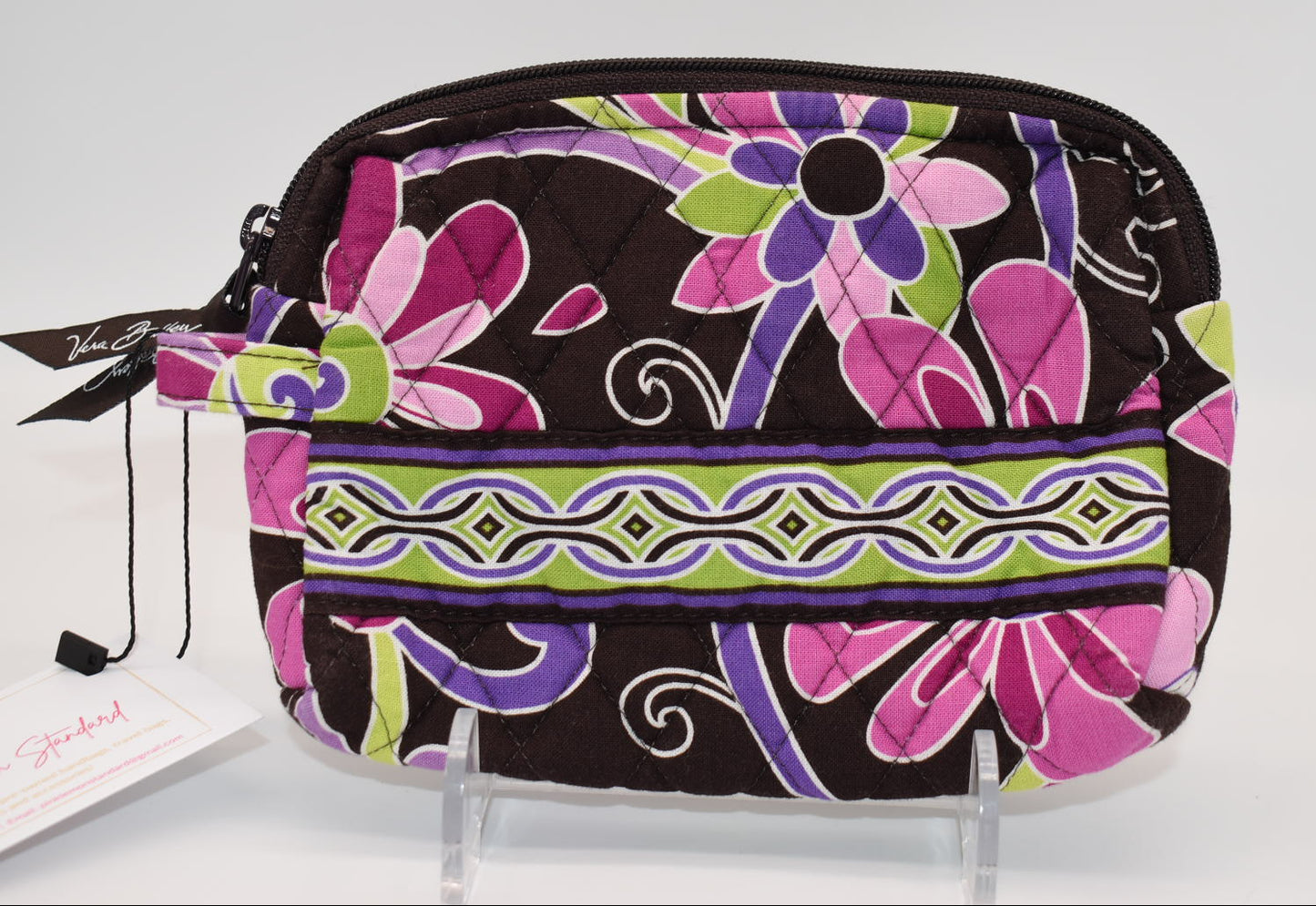 Vera Bradley Medium Cosmetic Bag in "Purple Punch" Pattern