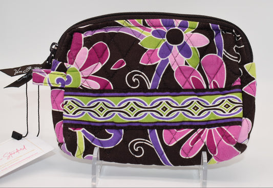 Vera Bradley Medium Cosmetic Bag in "Purple Punch" Pattern