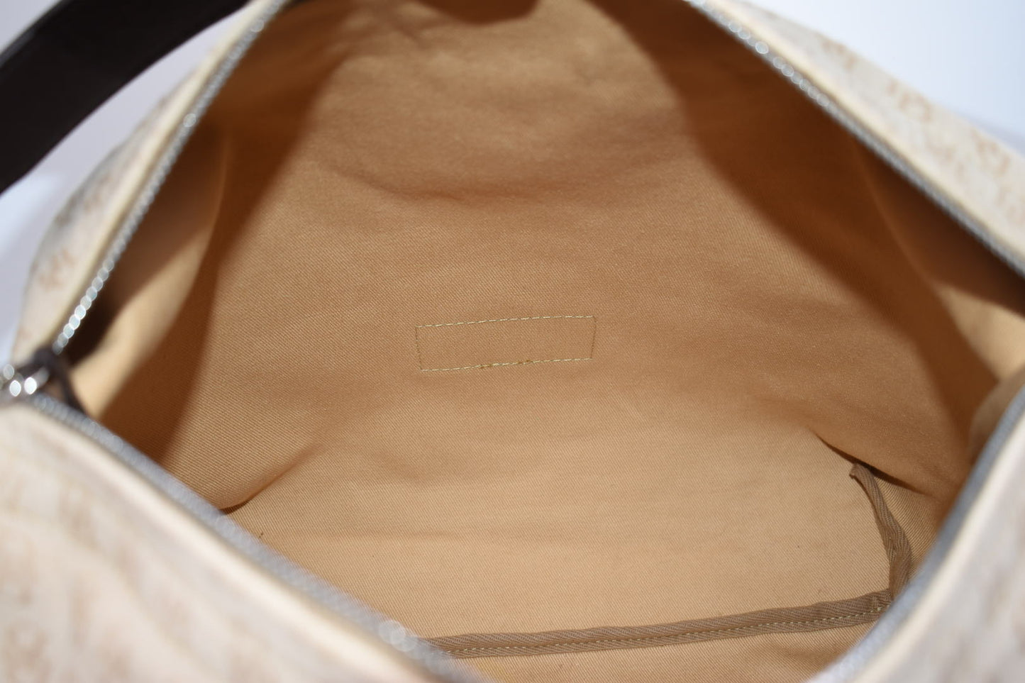 Dooney & Bourke Canvas Hobo Shoulder Bag in Brown & Tan