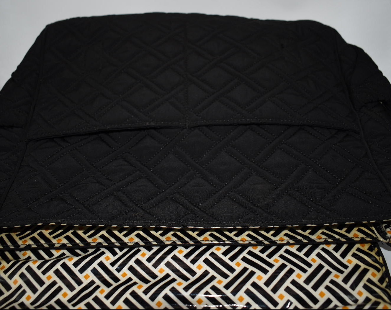 Vera Bradley Microfiber Messenger Baby Bag Bag in Black