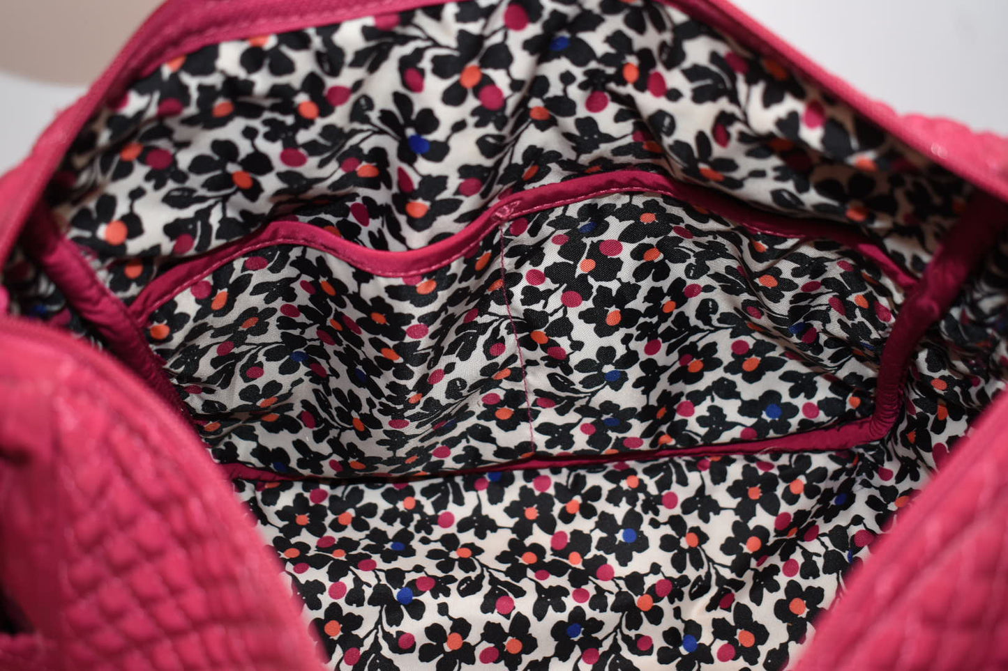 Vera Bradley Microfiber On The Go Convertible Shoulder Bag in Passion Pink