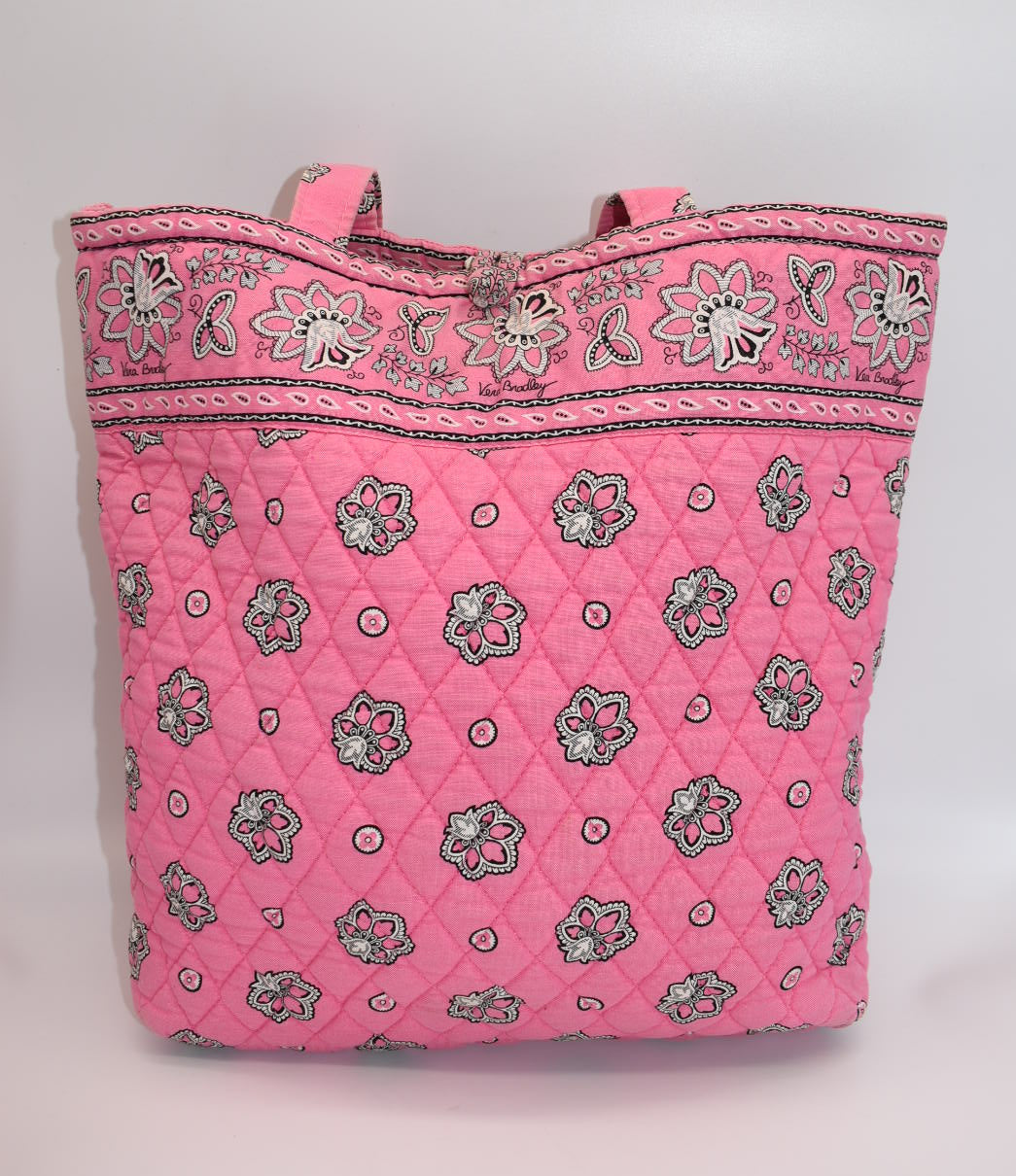 Vera Bradley Quilted Cotton Everyday Tote Bag in "Pink Bandana" Pattern