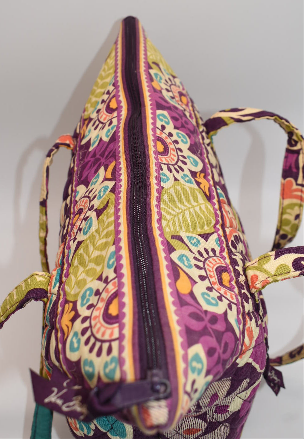 Vera Bradley Villager Tote Bag in "Plum Crazy" Pattern