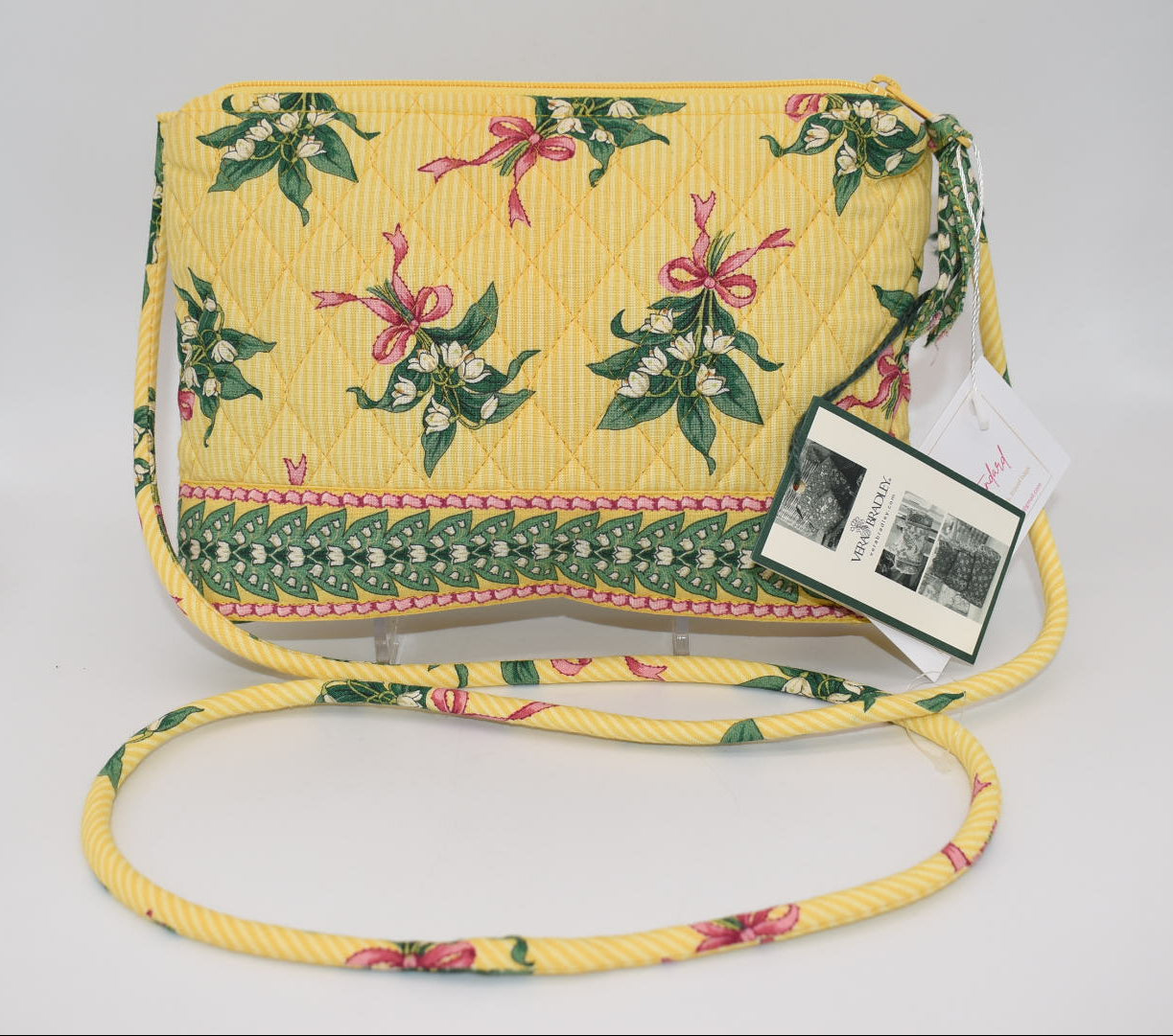 Vera Bradley Petite Shoulder / Crossbody Bag in "New Hope-Yellow" Pattern