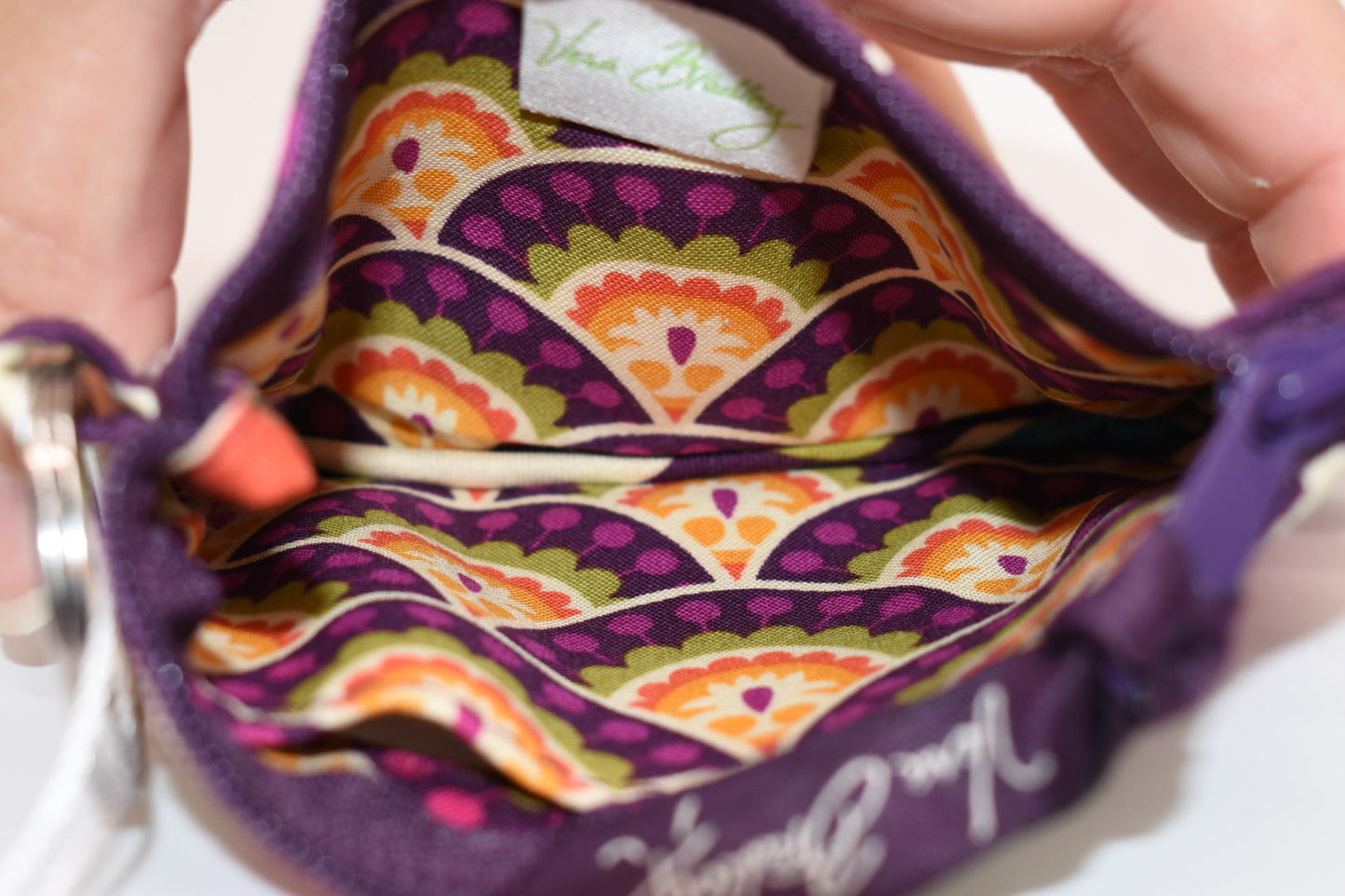 Vera Bradley Zip ID Case in "Plum Crazy" Pattern