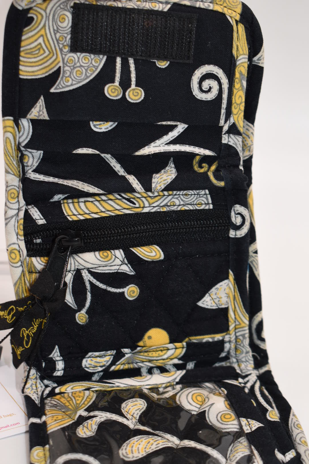 Vera Bradley Small Trifold Wallet in "Yellow Bird" Pattern