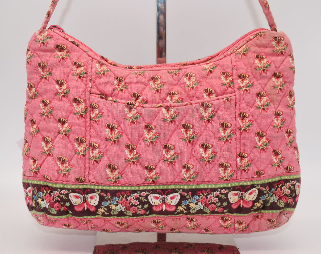 Vera Bradley Molly Shoulder Bag in "Pink Pansy" Pattern