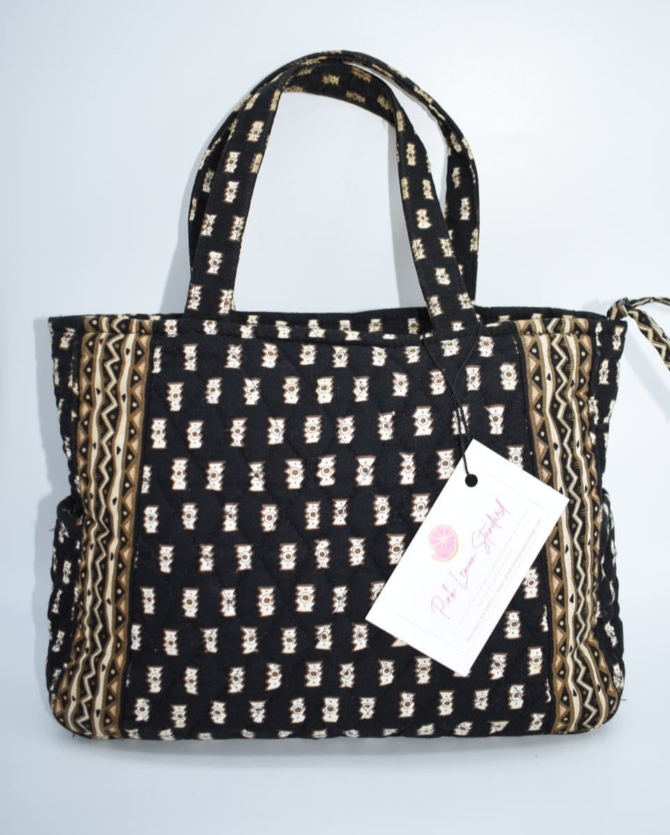 Vera Bradley Quilted Cotton Tote Bag in "Zebras-2001" Pattern