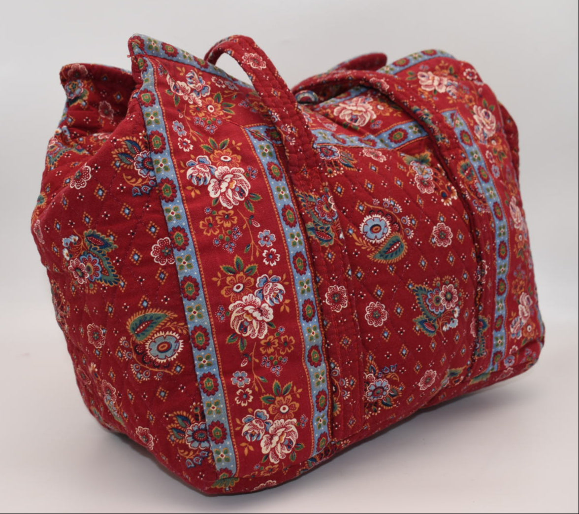 Vera Bradley Hoosier Shoulder Bag in "Provincial Red - 1986" Pattern