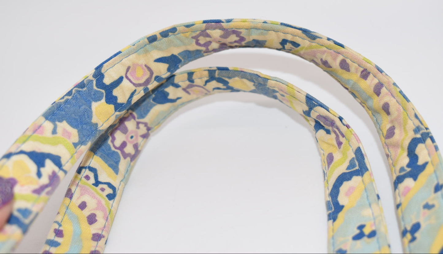 Vera Bradley East/West Tassel Tote Bag in "Capri Blue" Pattern