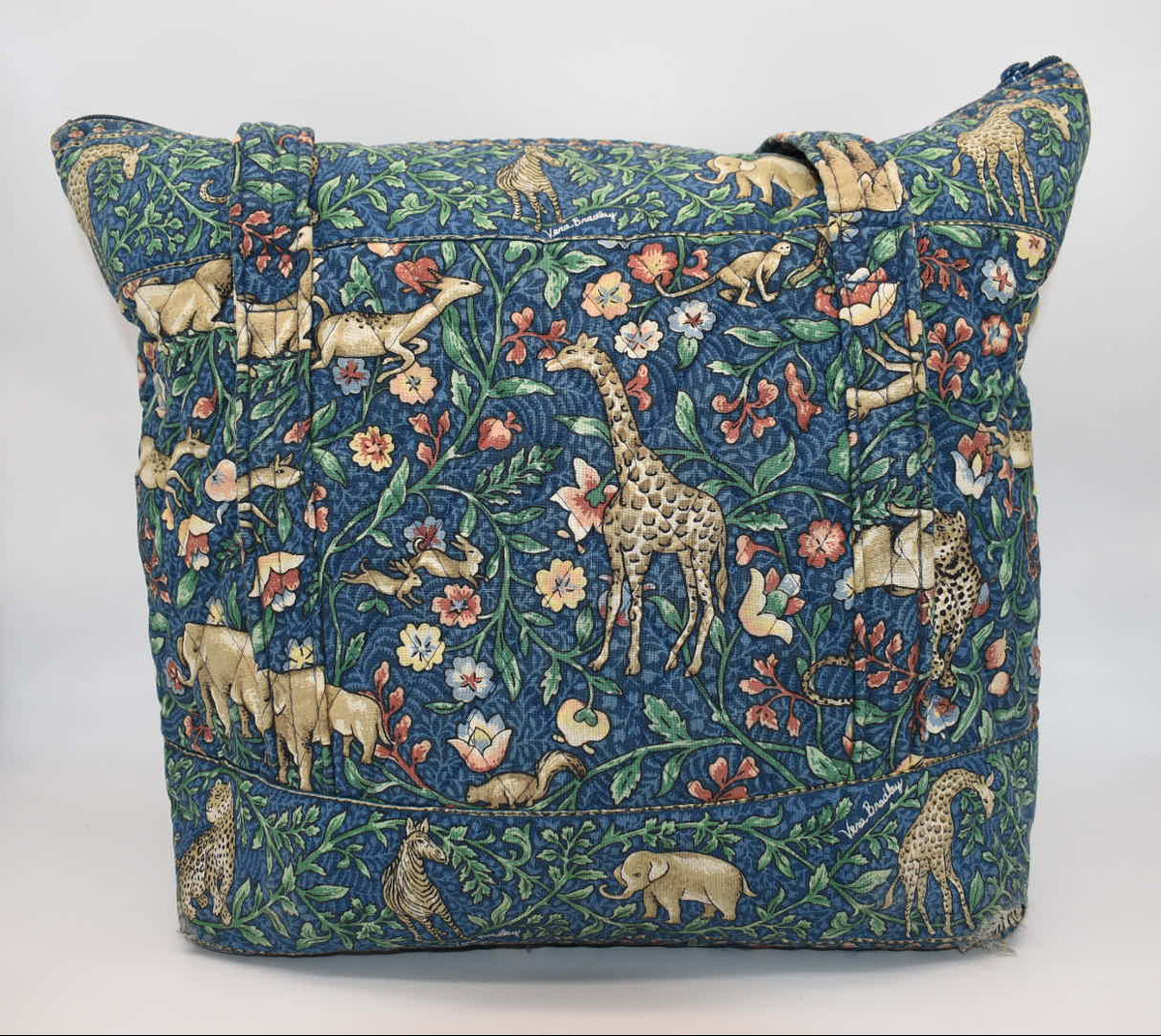 Vintage Vera Bradley Villager Tote Bag in "Animal Kingdom -2000" Pattern
