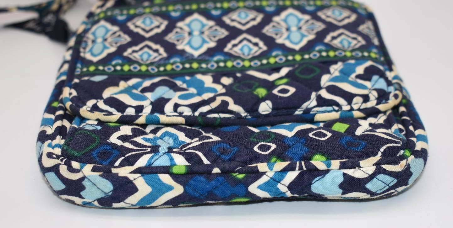 Vera Bradley Mini Hipster Crossbody Bag in "Ink Blue" Pattern