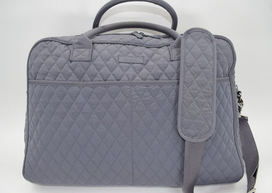 Vera Bradley Microfiber Weekender Travel Bag in Gray