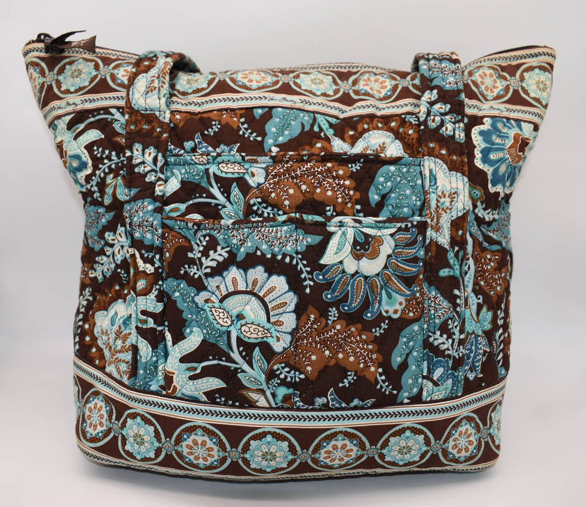 Vera Bradley Villager Tote Bag in "Java Blue" Pattern