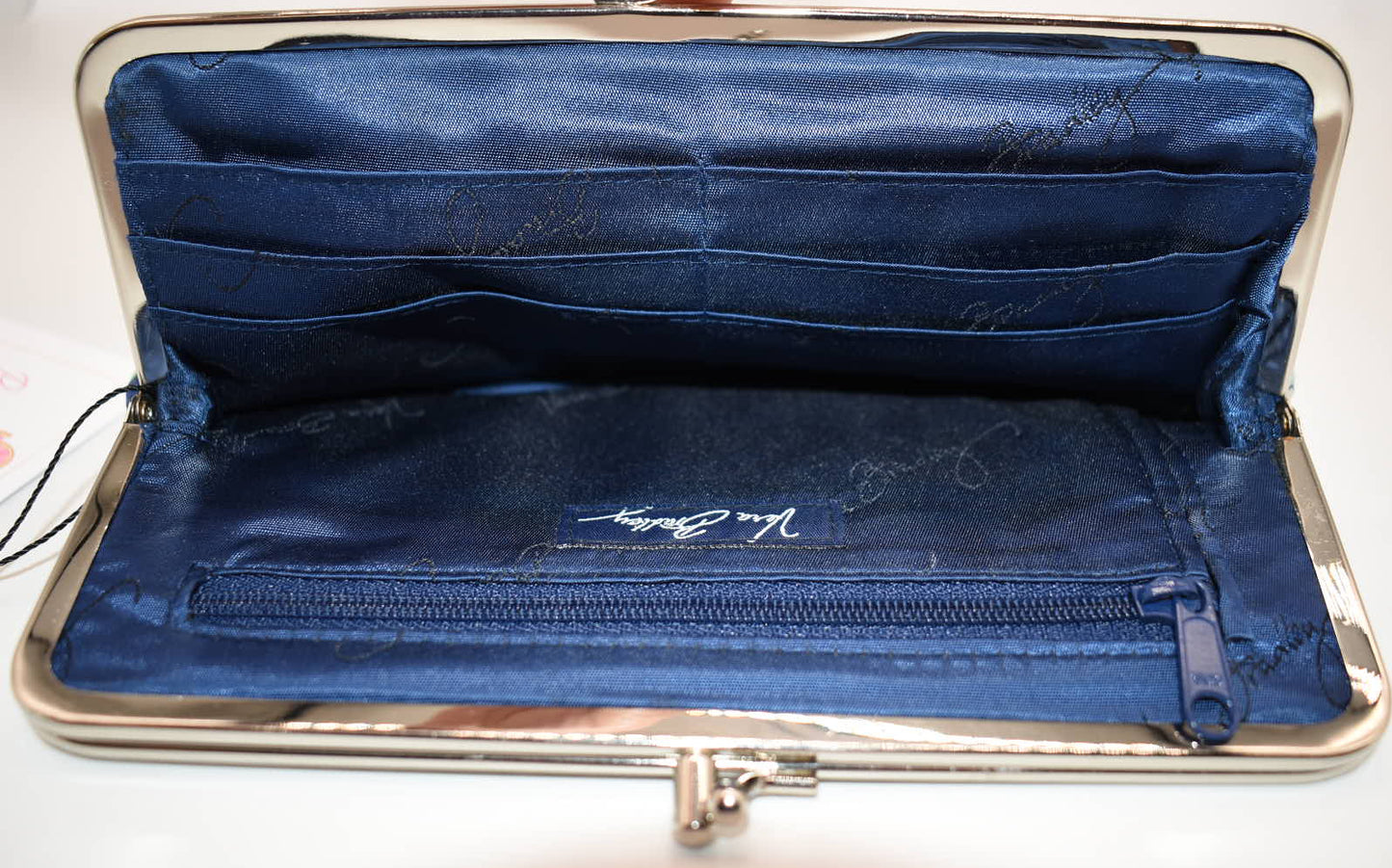 Vera Bradley Double Kisslock Wallet in "Mediterranean Blue" Pattern