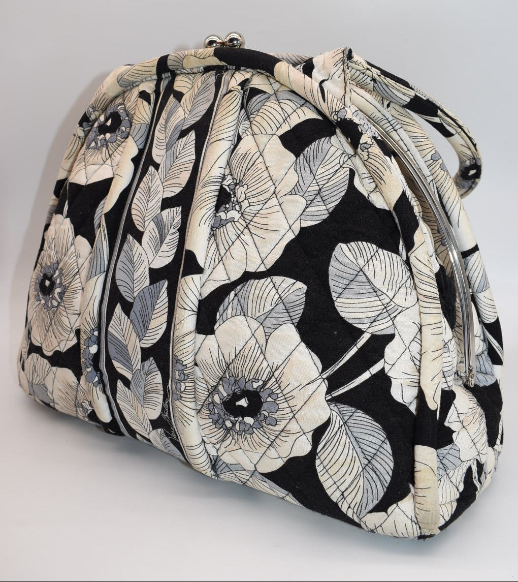 Vera Bradley Eloise Framed Satchel Bag in "Camellia" Pattern
