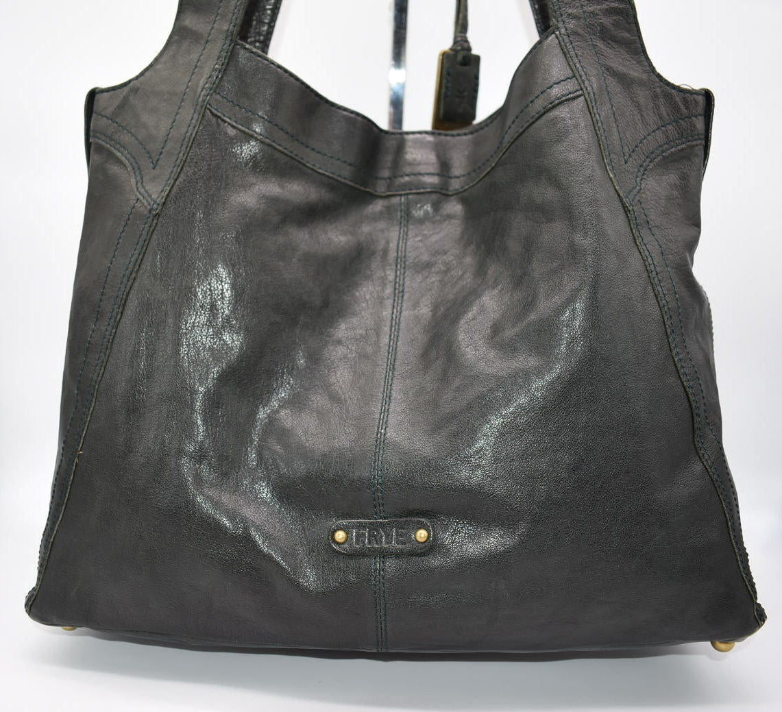 Frye Black Leather Alex Softy Slouch Shoulder Bag