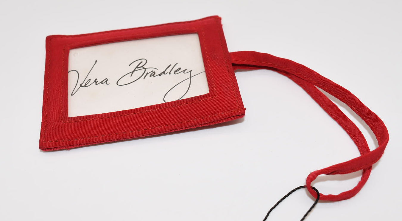Vera Bradley Microfiber Red Luggage Tag